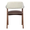 Купить Стул KELLI бежевый букле, экокожа коричневая, орех по низкой цене