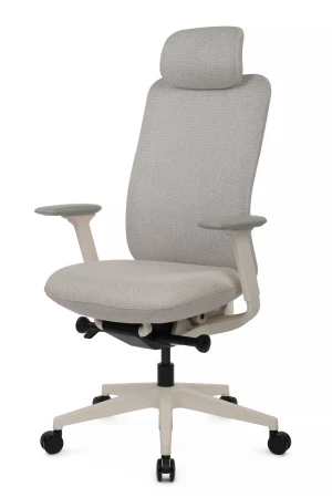 Эргономичные кресла - Кресло Antler EAN-001AW Белый пластик/Светло-бежевый