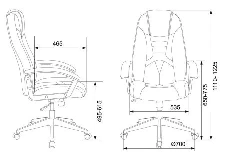 Кресла для геймеров - Кресло игровое Zombie Viking-8 черный/красный искусственная кожа крестовина пластик
