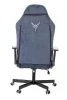 Кресло игровое Knight N1 Fabric синий Light-27 с подголов. крестов. металл