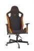 Кресла для геймеров - Кресло игровое Knight Outrider черный/оранжевый ромбик эко.кожа с подголов. крестов. металл