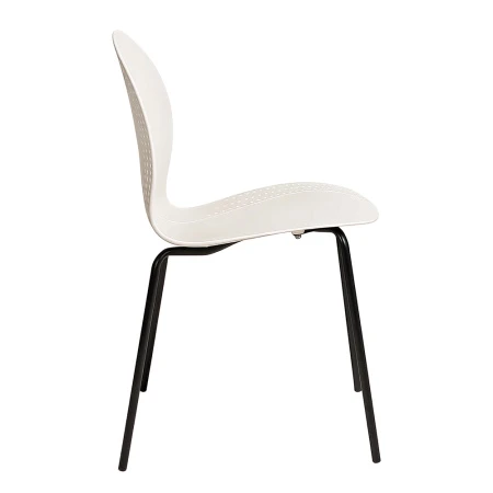 Купить Стул Wave белый с черными ножками по низкой цене