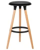 Купить Табурет барный DOBRIN ROYCE, ножки светлый бук, цвет чёрный (B-03) по выгодной цене для кафе, ресторанов и кухни