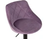 Купить Набор 2 шт Стул барный DOBRIN LOGAN BLACK, пудрово-сиреневый велюр (MJ9-52) в интернет-магазине КупиКресла.ру