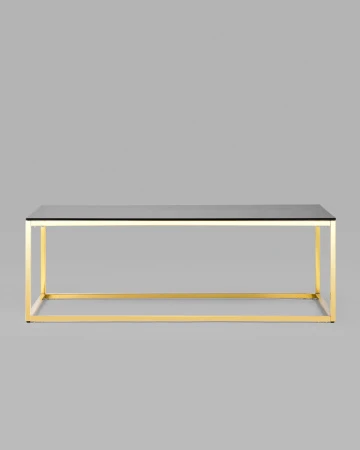 Купить Журнальный стол 120*60 ТАУН золото стекло smoke по низкой цене
