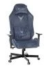 Кресло игровое Knight N1 Fabric синий Light-27 с подголов. крестов. металл