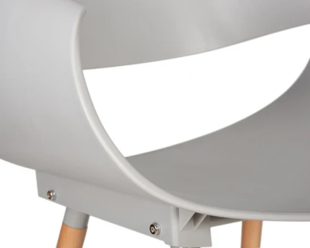 Купить Набор 4 шт Стул обеденный DOBRIN ALIEN, ножки светлый бук, цвет светло-серый (GR-01) в интернет-магазине КупиКресла.ру