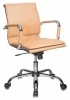 Кресло руководителя Бюрократ Ch-993-Low светло-коричневый эко.кожа низк.спин. крестовина металл хром