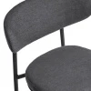 Купить Стул Lucas 2 серый шенилл с чёрными ножками по низкой цене