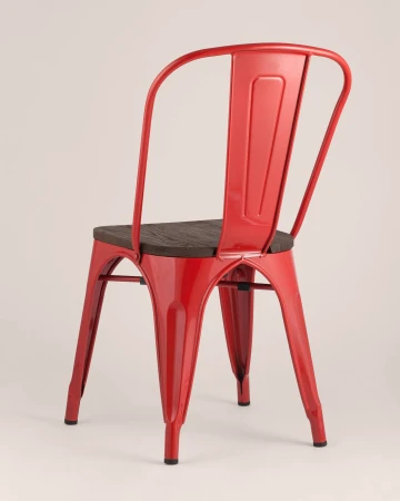 Купить Стул TOLIX WOOD красный глянцевый по низкой цене