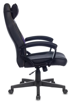 Кресла для геймеров - Кресло игровое Zombie HERO JOKER черный/фиолетовый искусственная кожа с подголов. крестовина пластик
