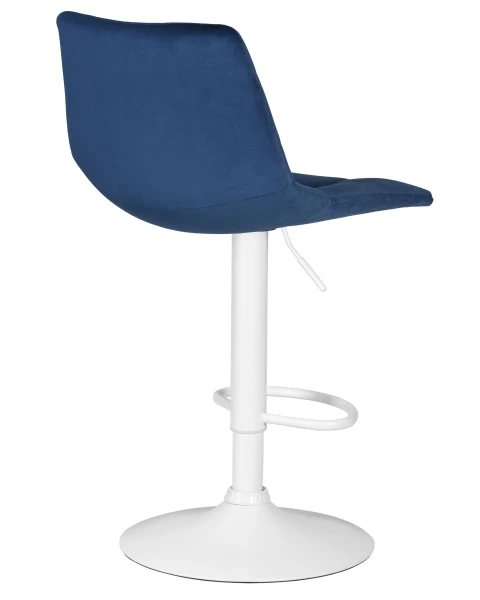 Стул барный DOBRIN TAILOR WHITE, синий велюр (MJ9-117) для кафе, ресторанов и кухни