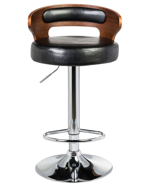 Купить Набор 2 шт Стул барный DOBRIN FRED, коричневое дерево, чёрный по низкой цене