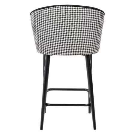 Купить Стул полубарный Paola чёрный с жаккардом по выгодной цене для кафе, ресторанов и кухни
