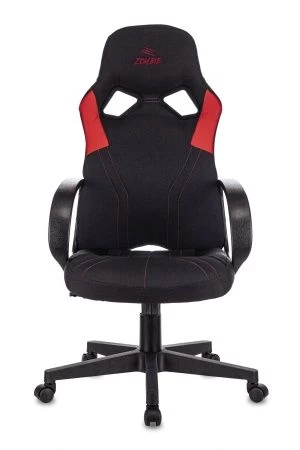 Кресла для геймеров - Кресло игровое Zombie RUNNER черный/красный искусст.кожа/ткань крестовина пластик