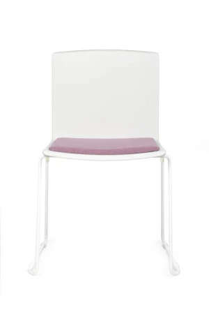 Кресло Simple X-19 Белый/Розовый для посетителей и сотрудников фото