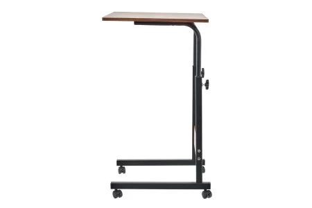 Купить Стол многофункциональный на колесах, 60x40 см, «РОЛЛ», 2 ножки, регул.высота, мдф, металл, тёмн. дерево, черный по низкой цене