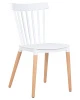 Купить Набор 4 шт Стул обеденный DOBRIN THEO, ножки светлый бук, цвет белый (W-02) в интернет-магазине КупиКресла.ру