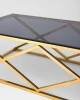 Купить Журнальный стол 120*60 ИНСИГНИЯ золото стекло smoke по низкой цене