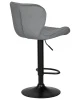 Купить Стул барный DOBRIN BARNY BLACK, серый велюр (MJ9-75) по выгодной цене для кафе, ресторанов и кухни