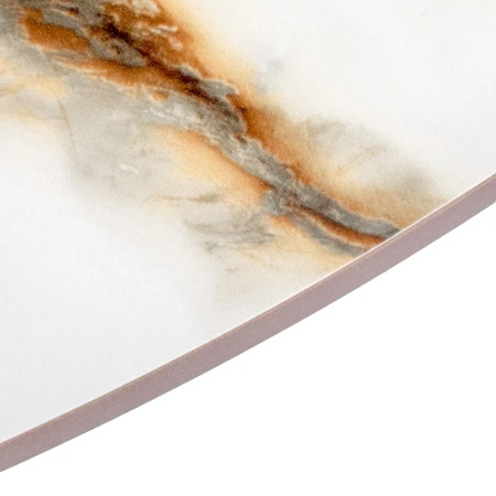 Купить Стол Aura D110, керамогранит Calacatte gold мрамор, чёрный по низкой цене