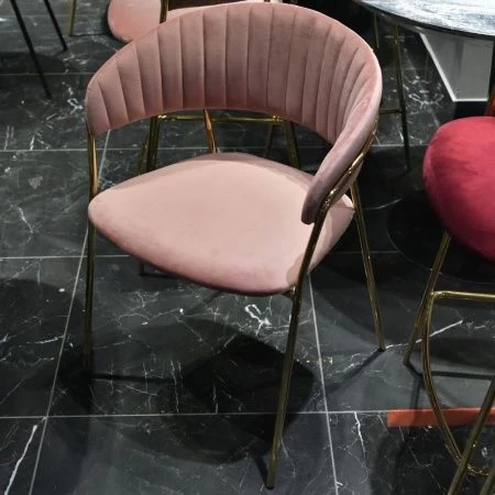 Купить Стул Turin пудровый с золотыми ножками в интернет-магазине КупиКресла.ру