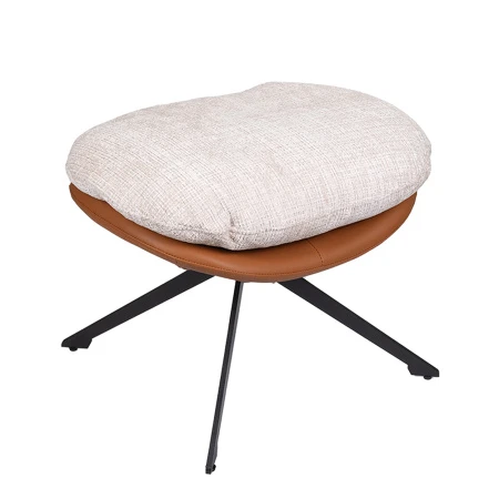 Купить Оттоманка BLISS оранж/серый, экокожа, шенилл по низкой цене