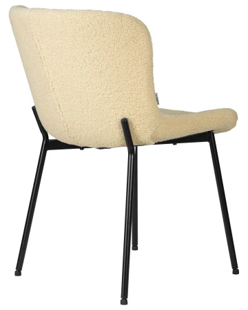 Купить Набор 4 шт Стул обеденный DOBRIN MILO, черные ножки, кремовый букле (UF992-02) в интернет-магазине КупиКресла.ру