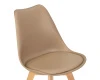 Купить Набор 4 шт Стул обеденный DOBRIN JERRY SOFT, ножки светлый бук, цвет сиденья бежевый (GR-03) в интернет-магазине КупиКресла.ру