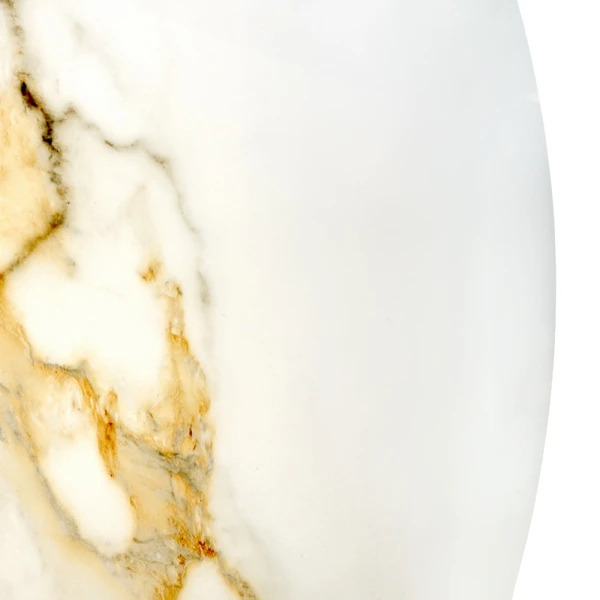 Купить Стол Aura D110, керамогранит Calacatte gold мрамор, чёрный по низкой цене