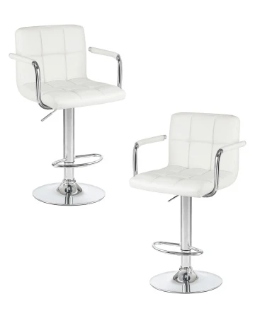 Набор 2 шт Стул барный DOBRIN KRUGER ARM, белый