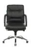 Кресла руководителя - Кресло руководителя Бюрократ T-9927SL-LOW черный кожа низк.спин. крестовина металл хром