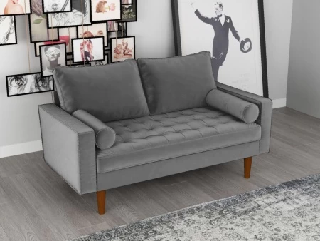 Купить Диван Scott двухместный серый по низкой цене