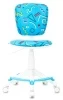 Кресло детское Бюрократ CH-W204/F голубой Sticks 06 крестов. пластик подст.для ног пластик белый