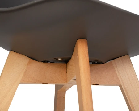 Купить Стул обеденный DOBRIN JERRY SOFT, ножки светлый бук, цвет сиденья темно-серый (G-04) по низкой цене