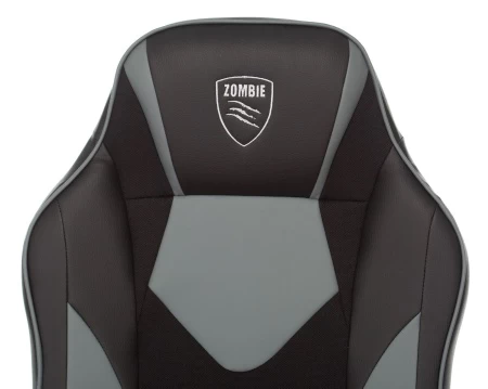 Кресла для геймеров - Кресло игровое Zombie GAME 17 черный/серый текстиль/эко.кожа крестов. пластик