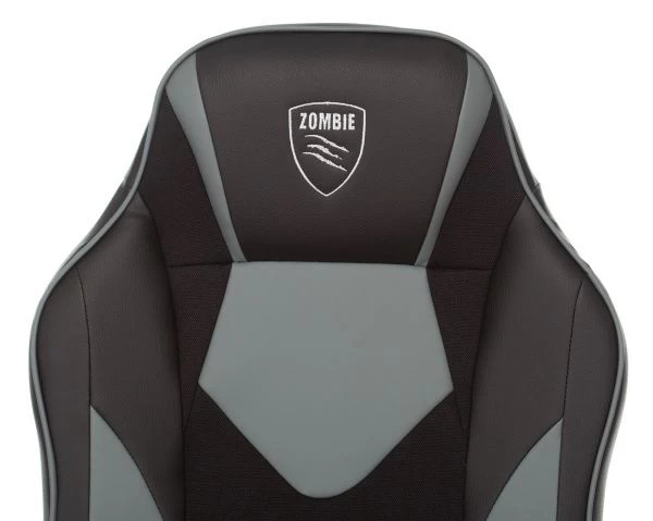 Кресло игровое Zombie GAME 17 черный/серый текстиль/эко.кожа крестов. пластик | Купить в КупиКресла.ру