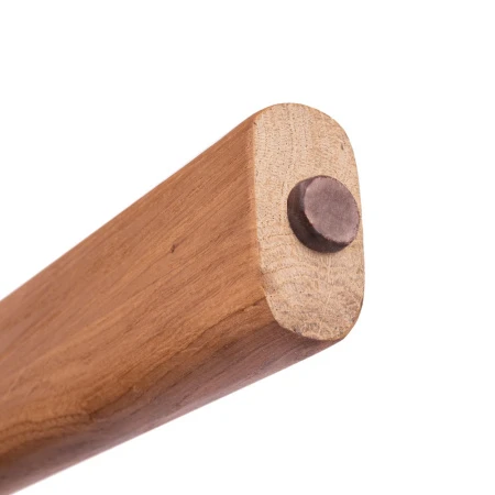 Купить Стул полубарный Rich рогожка латте с ножками цвета орех по выгодной цене для кафе, ресторанов и кухни