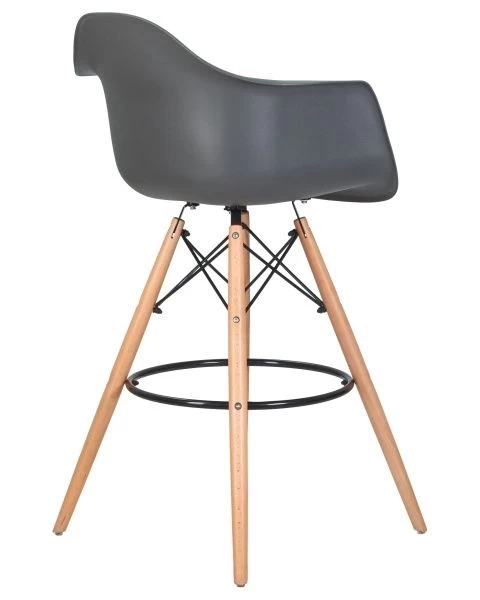 Стул барный DAW BAR (ножки светлый бук, цвет серый) для кафе, ресторанов и кухни
