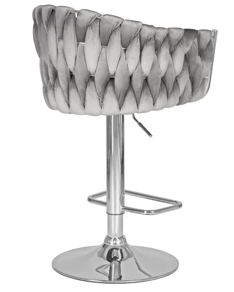 Стул барный DOBRIN MARCEL, серый велюр (MJ9-75) для кафе, ресторанов и кухни