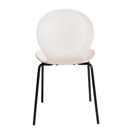 Купить Стул Wave белый с черными ножками по низкой цене