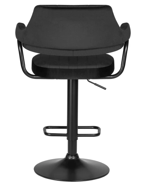 Стул барный DOBRIN CHARLY BLACK, черный велюр (MJ9-101) для кафе, ресторанов и кухни