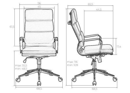 Кресла руководителя - Офисное кресло для руководителей DOBRIN ARNOLD, коричневый