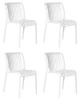Набор 4 шт Стул обеденный DOBRIN WALTER, белый