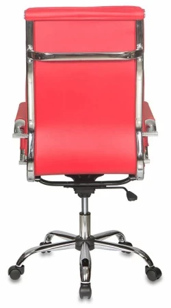 Кресла руководителя - Кресло руководителя Бюрократ CH-993 красный эко.кожа крестовина металл хром