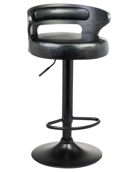 Купить Набор 2 шт Стул барный DOBRIN FRED BLACK, чёрное дерево, чёрный по низкой цене