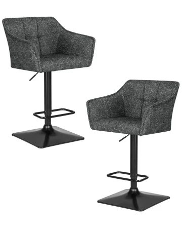 Набор 2 шт Стул барный DOBRIN RALF, серый твид (LEO11)