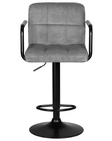 Купить Набор 2 шт Стул барный DOBRIN KRUGER ARM BLACK, серый вельвет (LAR-E2041-25) в интернет-магазине КупиКресла.ру