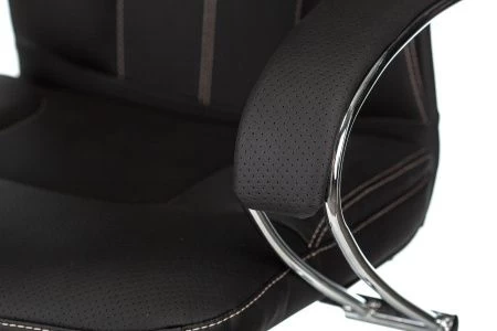 Кресла руководителя - Кресло руководителя Бюрократ CH-608SL/ECO черный эко.кожа крестовина металл хром