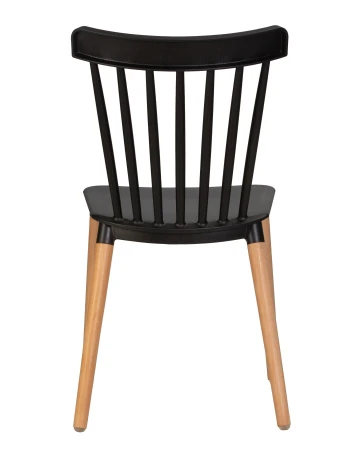 Купить Набор 4 шт Стул обеденный DOBRIN THEO, ножки светлый бук, цвет черный (B-03) в интернет-магазине КупиКресла.ру